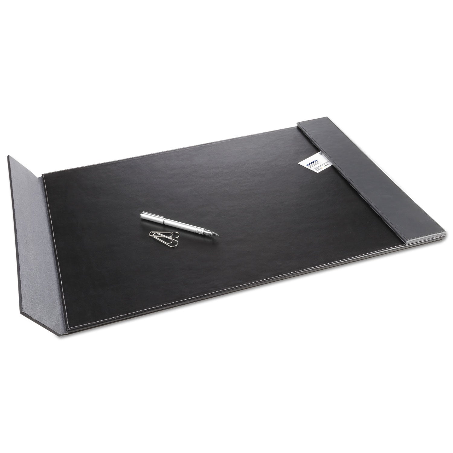 Artistic® Monticello Leather Desk Pad with Foldable Sides - 24 x 19 Inches, Black - Perfect for Office, Home & Executive Workspaces