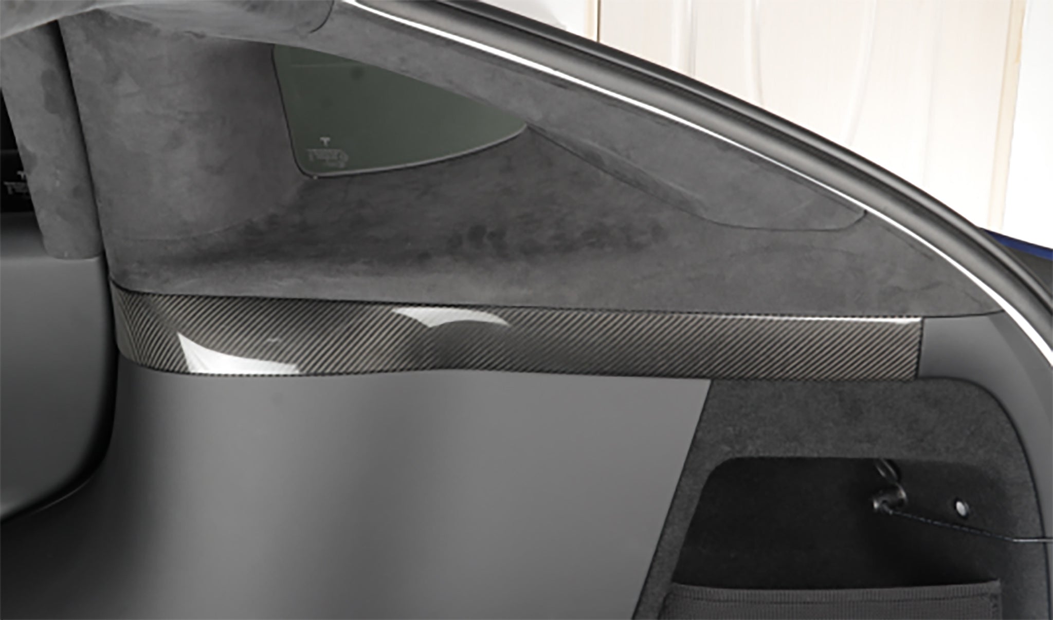 Premium Real Carbon Fiber Rear Trunk Side Trim Cover for Tesla Model X - Durable & Stylish Exterior Upgrade - Perfect for Car Enthusiasts & Tesla Owners