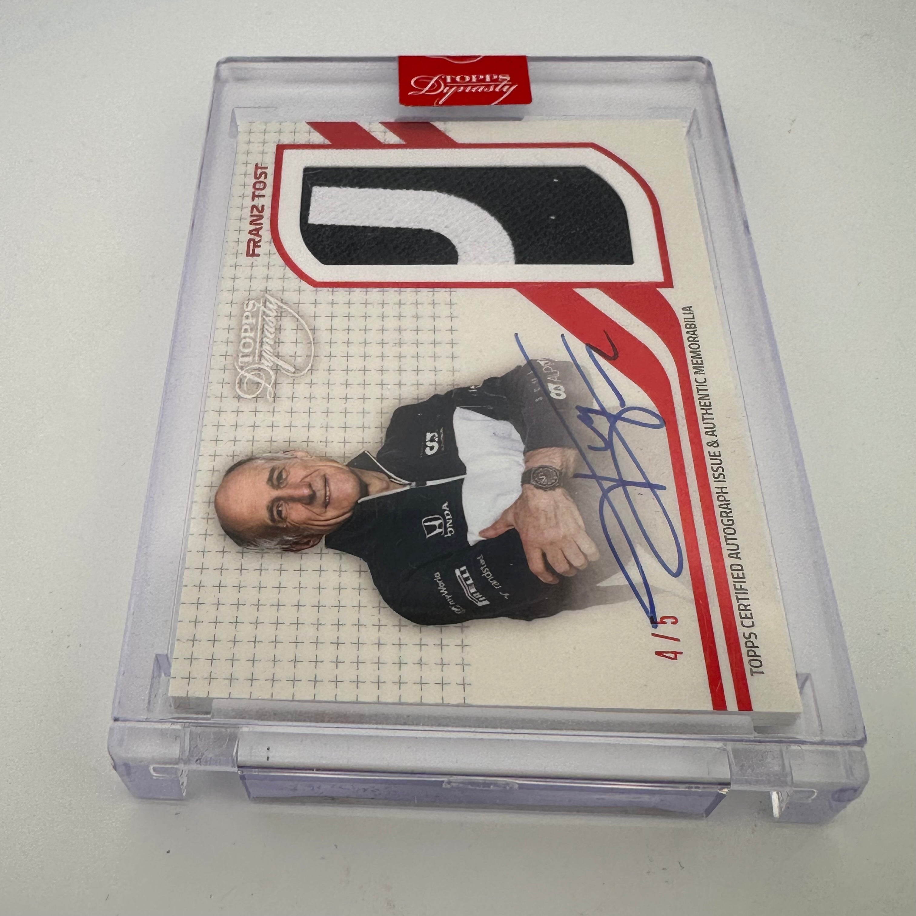 2021 Dynasty Franz Tost Autograph Patch #DAP FTII - 4/5 Red - Perfect for F1 Collectors & Motorsport Memorabilia Enthusiasts