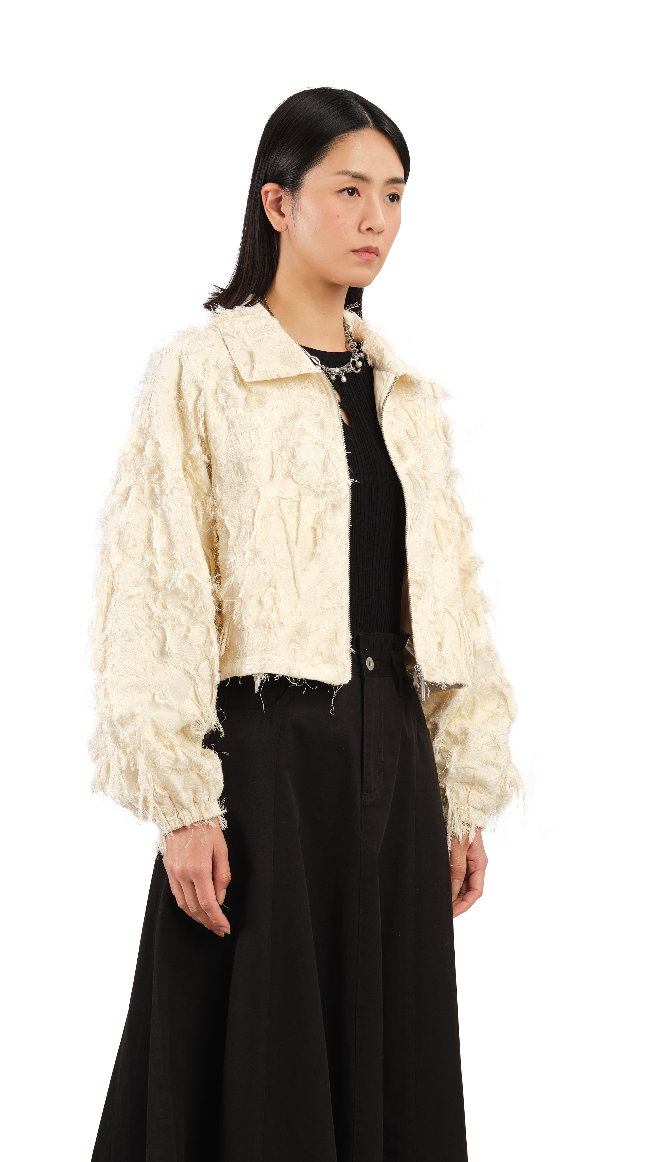 Stylish Jacquard Jacket for Women - Trendy Embroidered Outerwear for Fall & Winter Fashion | Perfect for Office, Dating & Special Occasions