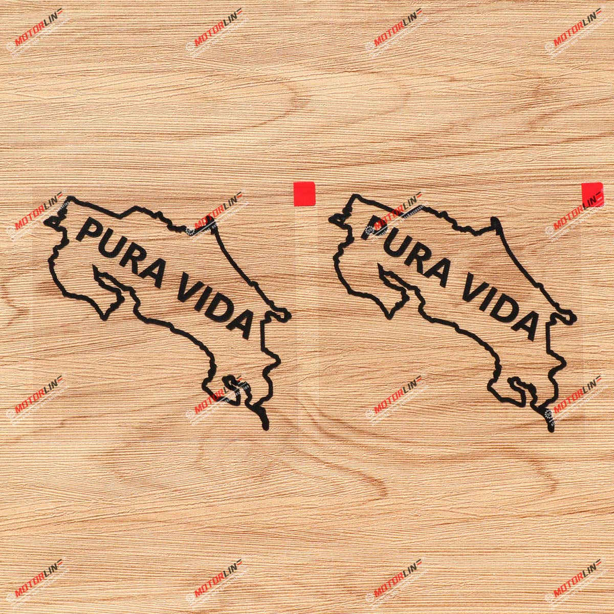 Costa Rica Map Outline Decal Sticker Vinyl - 2 Pack Black, 4 Inches - Waterproof Car Boat Laptop Decal - Perfect for Travel Enthusiasts & Country Pride