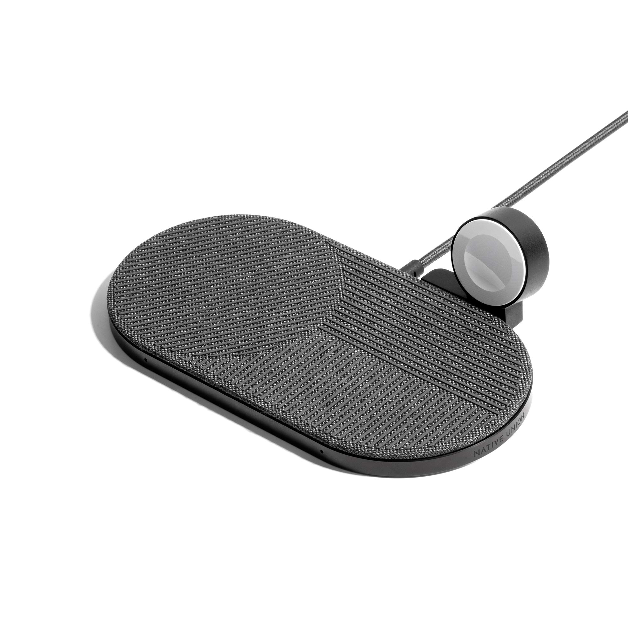 Native Union Drop XL Wireless Charger (Watch Edition) - Multi-Device Charging Pad for iPhone, Apple Watch & Qi-Compatible Devices with Detachable Watch Puck | Fast Wireless Charging Station for Bedroom, Office & Travel | Includes US, UK & EU Adapters