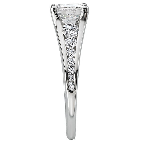 14KT 1/2 CTW Diamond Graduate Channel Setting Mounting for 1.50 CT Round Diamond - Perfect for Graduation Gifts & Anniversary Jewelry
