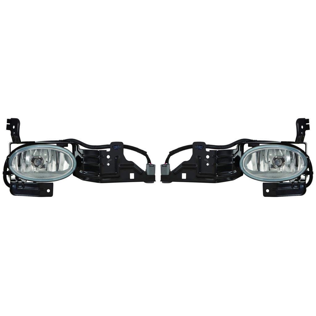 2011-2012 Honda Accord Fog Light Assembly Pair - DOT Certified Replacement for Driver & Passenger Side (Part# HO2592128) | Perfect for Night Driving & Bad Weather Visibility