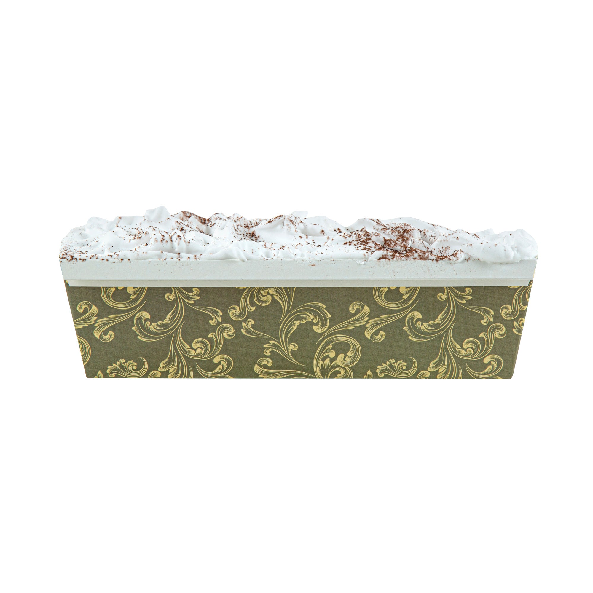 Bake Tek 54 oz Dark Green Vintage Floral Greaseproof Paper Loaf Pans - 10.25