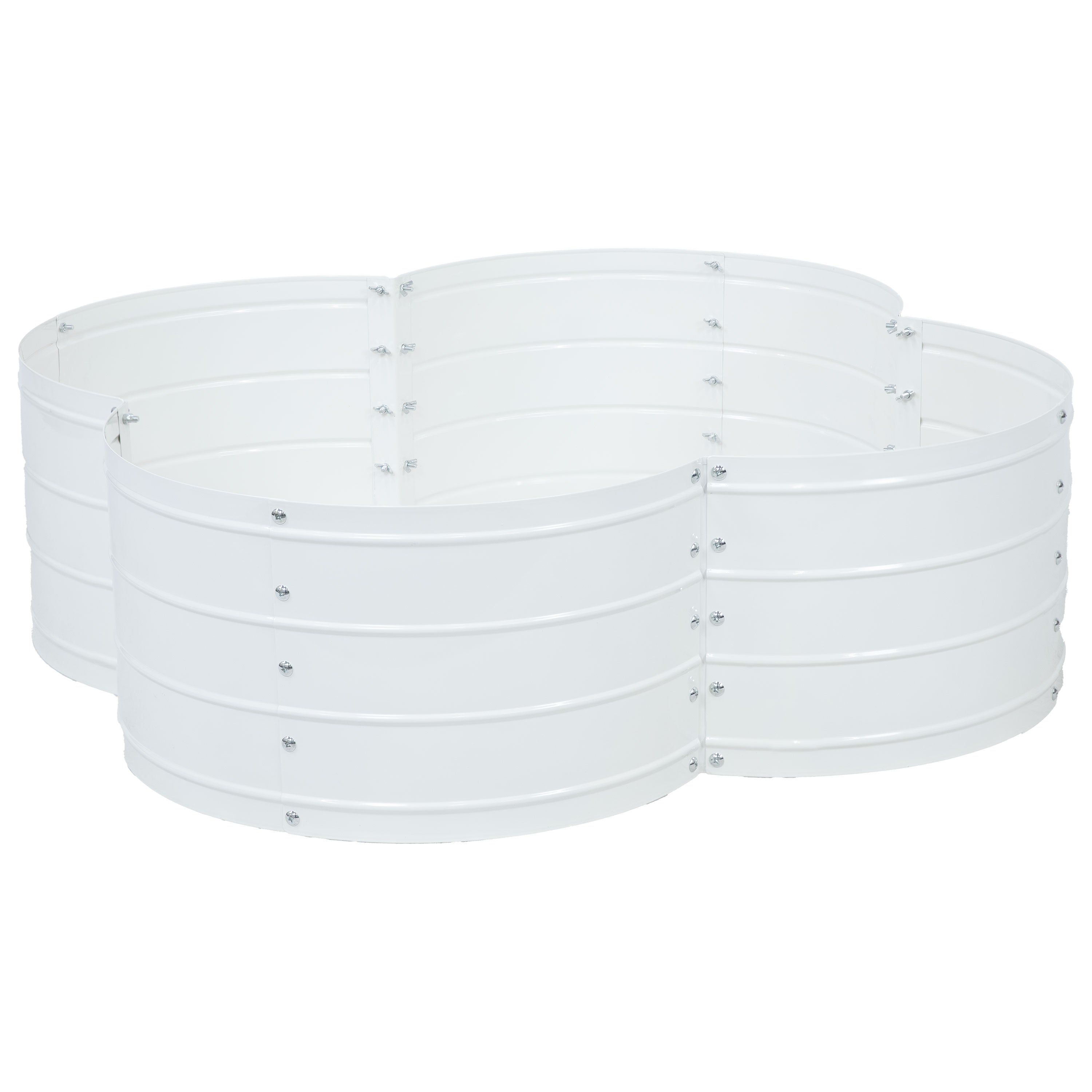 4 Leaf Clover Shaped Galvanized Steel Raised Garden Bed Kit - 48
