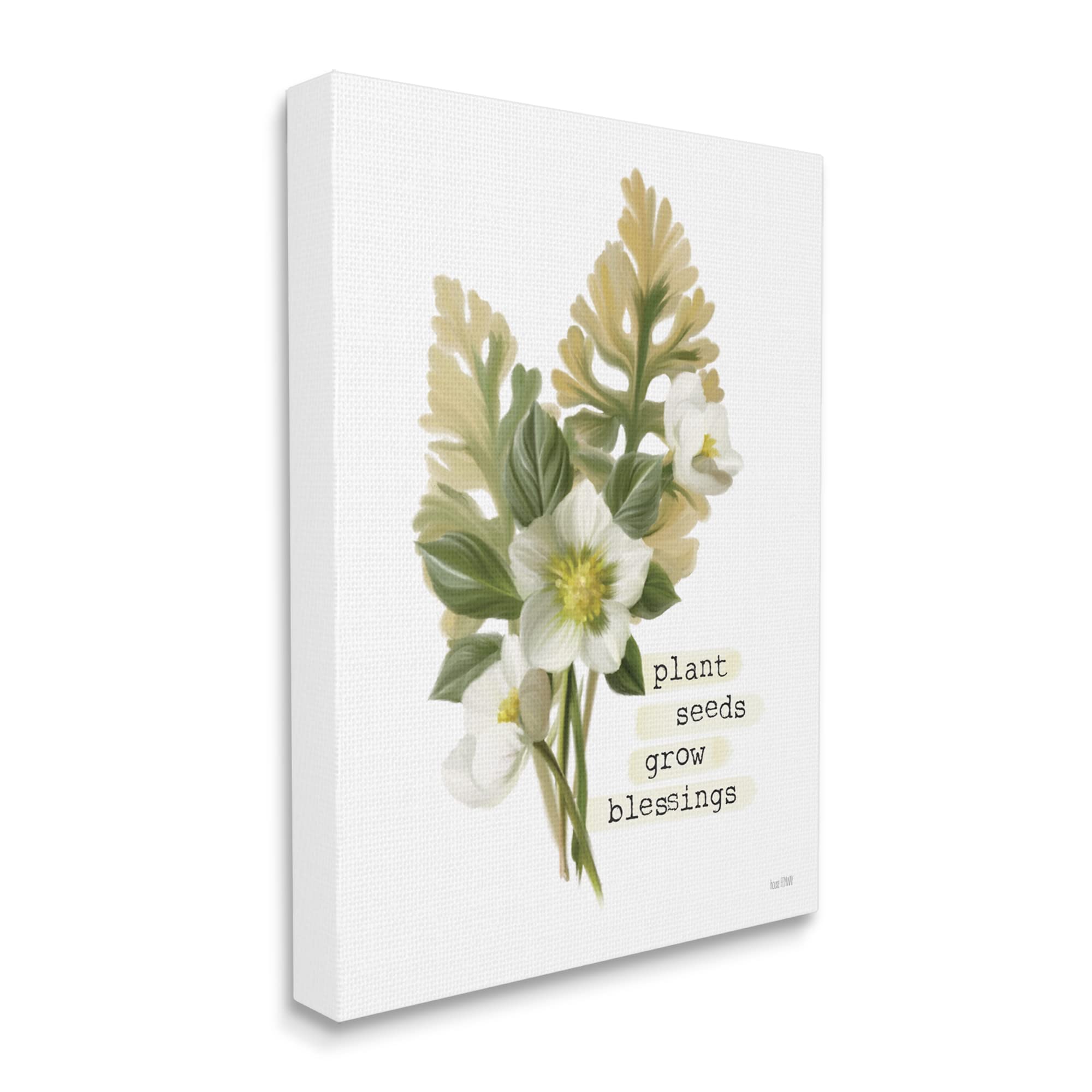 Stupell Industries 'Plant Seeds Grow Blessings' Inspirational Spring Garden Wall Art - House Fenway Design - Perfect for Home Decor, Living Room, Bedroom & Office