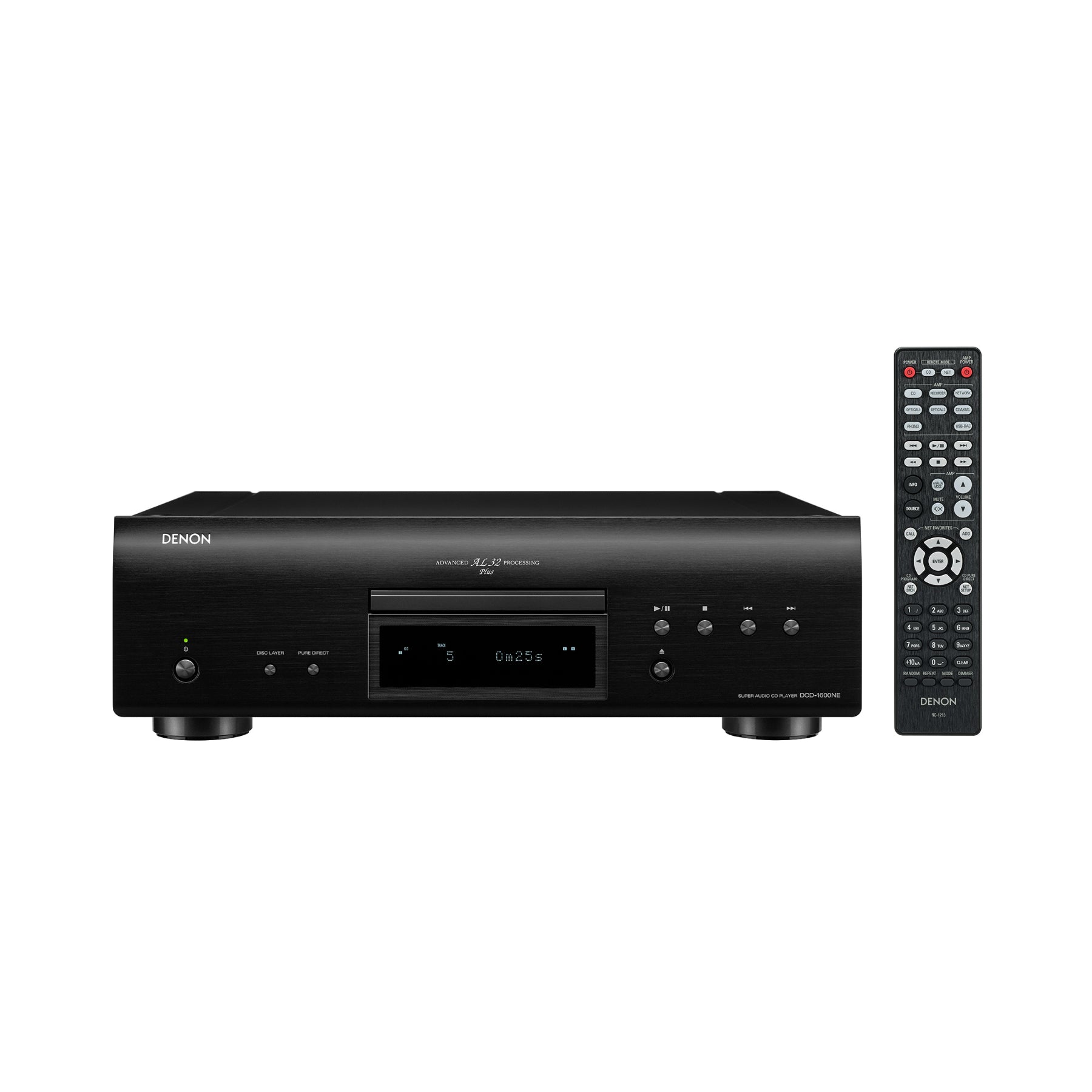 Denon DCD-1600NE Premium CD/SACD Player with Hi-Res Audio - Open Box Discount | Perfect for Audiophiles & Home Theater Systems