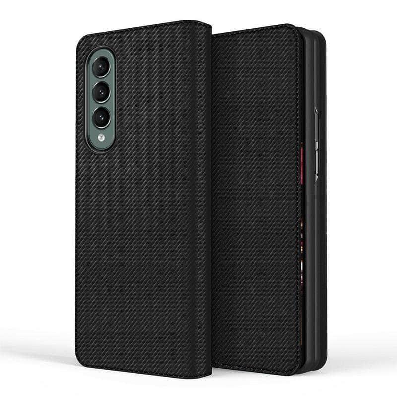 Premium Split Folding Leather Wallet Case for Samsung Galaxy Z Fold 3 5G - Slim Protective Cover with Card Slots | Perfect for Business, Travel & Everyday Use