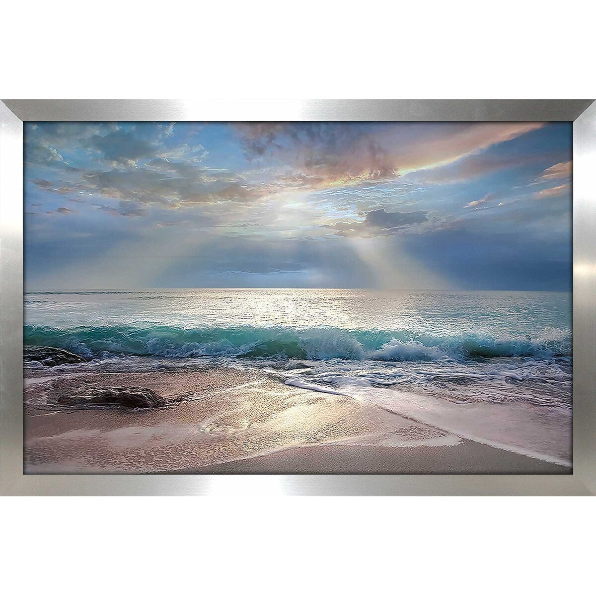 Vibrant Aqua Blue Morning Print on Acrylic - Stunning Wall Art for Home & Office Decor