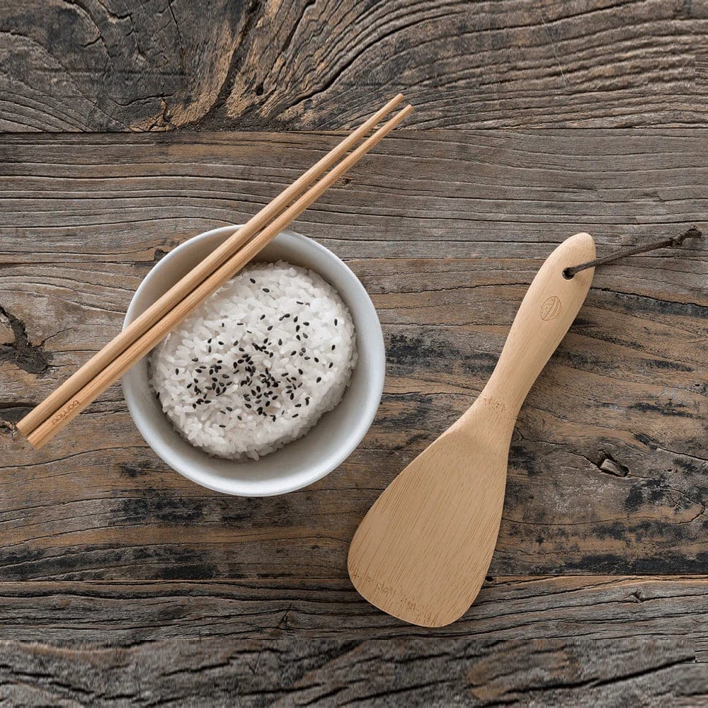 Eco-Friendly Bamboo Rice Paddle - Natural Wooden Rice Spoon for Cooking & Serving - Perfect for Sushi, Rice Dishes & Kitchen Use