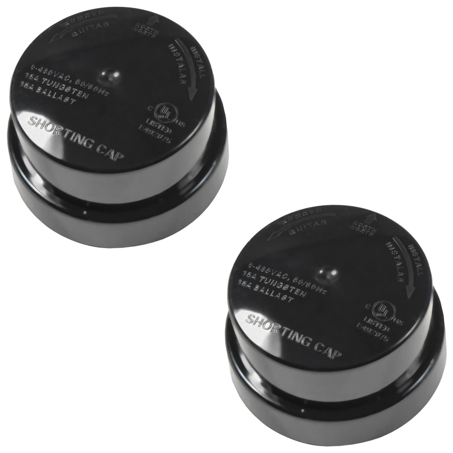HQRP 2-Pack Photocell Sensor Shorting Cap - Outdoor Light Photoelectric Switch Short Circuit Cap with Twist Lock Plug - Compatible with LED Garage Lights, Outdoor Pole Lights, Landscape Lighting - Perfect for Automatic Light Control in Driveways, Gardens & Security Areas