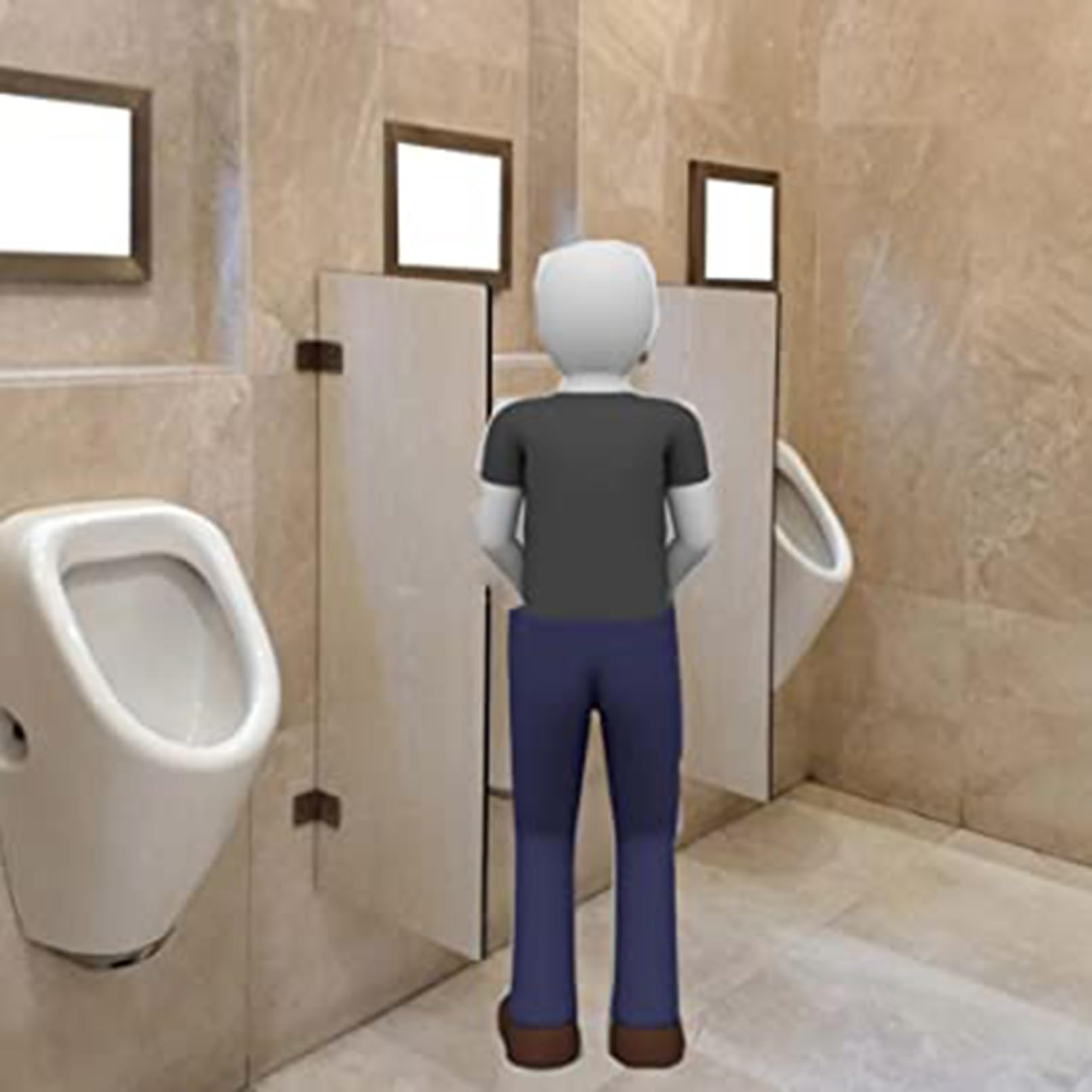 Wall-Mounted Urinal Privacy Screen - Decorative Toilet Partition & Bathroom Divider Panel for Men (2-Pack) - Ideal for Public Restrooms, Hotels, and Commercial Spaces
