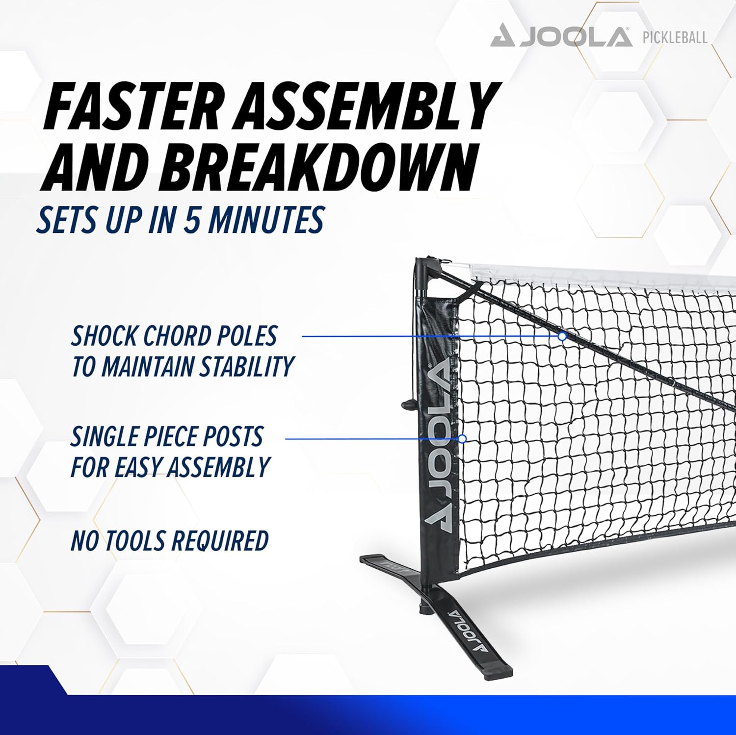 JOOLA Symmetry Portable Pickleball Net - Regulation Size for Outdoor & Indoor Play - Easy Setup for Backyard, Court, and Gym Use