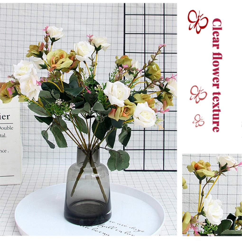 3Pcs Artificial Cloth Rose Bouquet - Realistic Fake Roses for Wedding, Party, Home & Office Decor - Perfect for Centerpieces, Table Settings, and Floral Arrangements