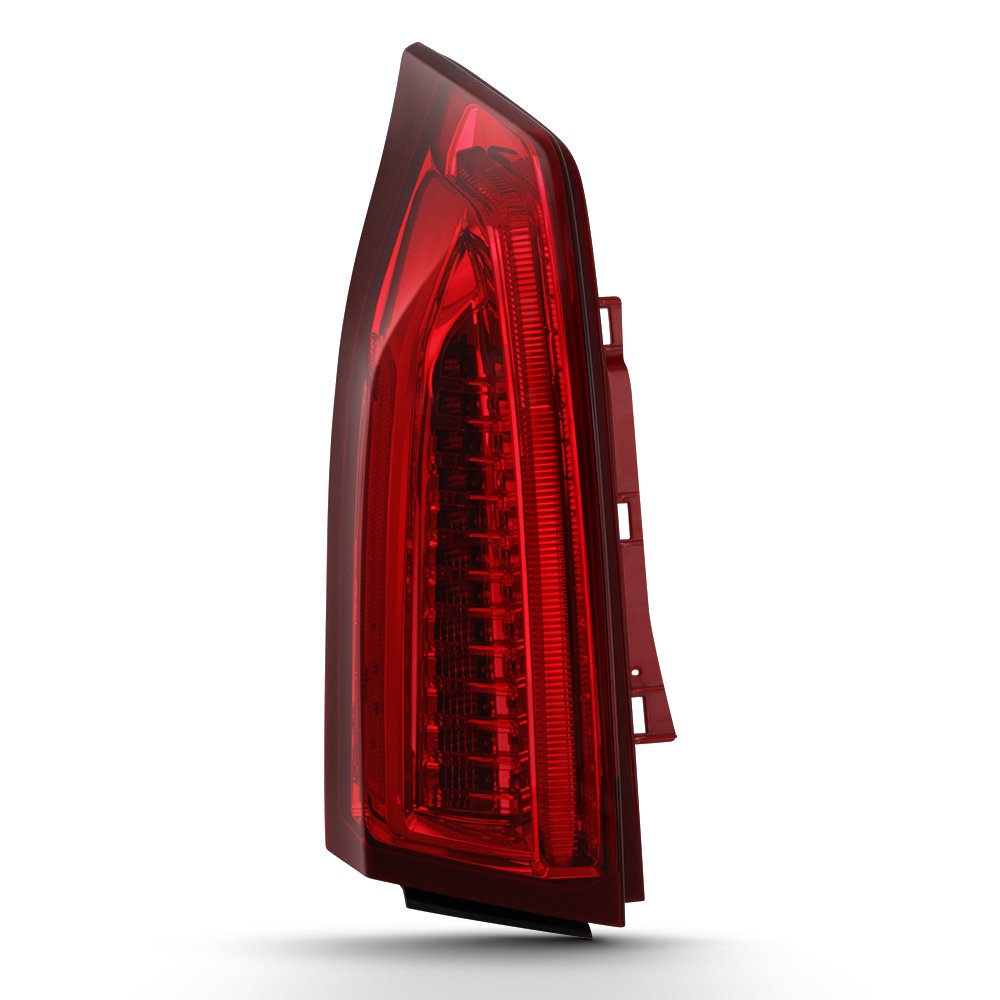 AKKON LED Daytime Running Lights & Tail Lights for 2013-2018 Cadillac ATS - Chrome Housing with Red/Clear Lens - Complete Set | Upgrade Your Car's Style & Visibility