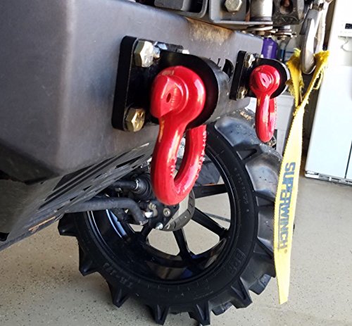 XD 3 TON Heavy Duty Bumper Shackle Mounts - CNC Machined Pair with Reinforced Backing Plates for Off-Road Trucks, Jeeps & 4x4 Vehicles - Perfect for Recovery, Towing & Off-Road Adventures