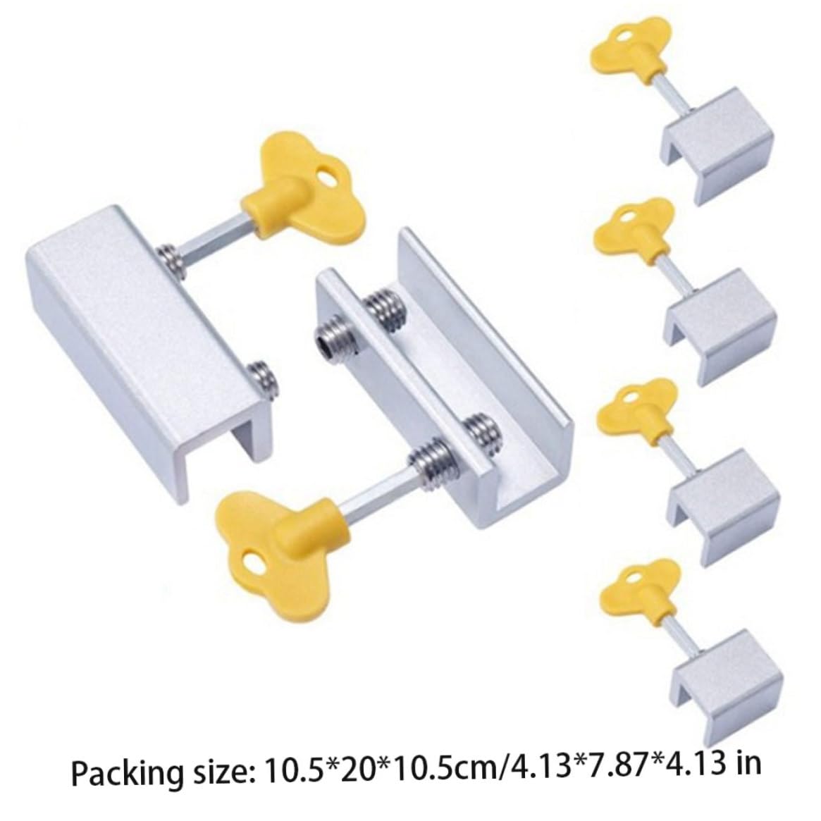 Adjustable Sliding Window Lock with Key - Child & Pet Safety Locks for Doors & Windows (6-Pack) - Secure Your Home & Prevent Accidents