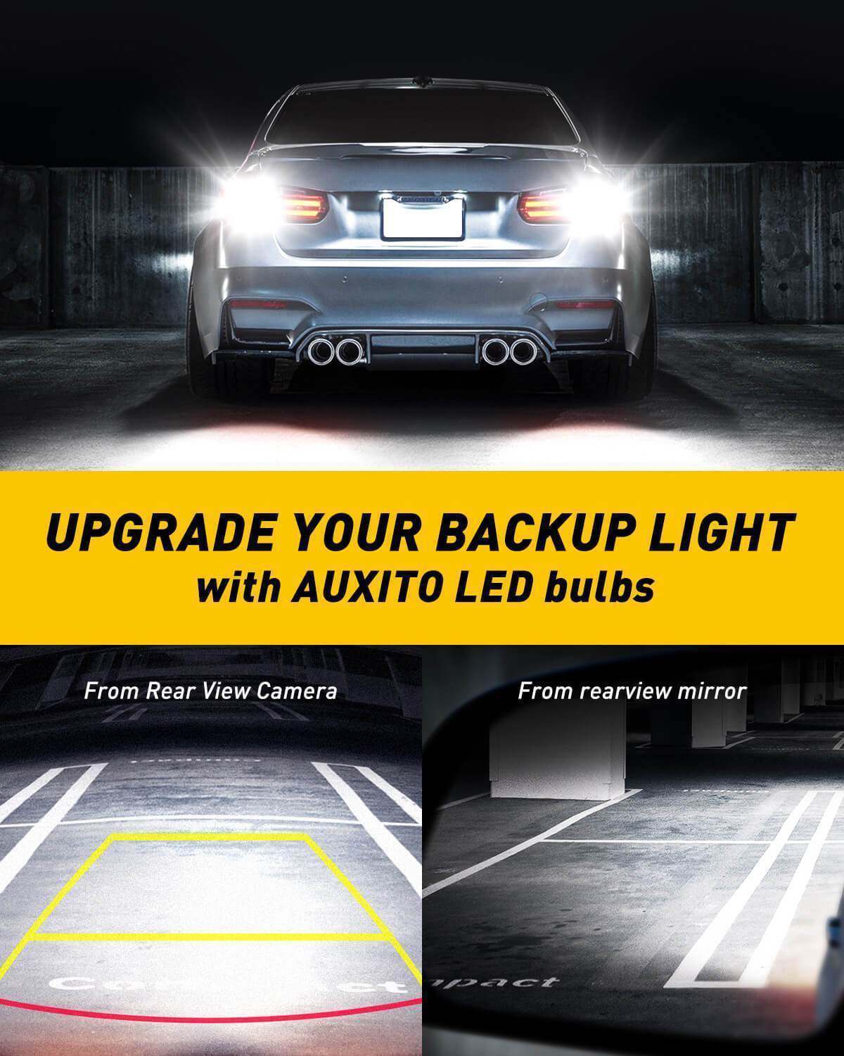 921 LED Bulb - High Power 2835 15 SMD Chipsets for Backup Light & Reverse Lights, Error Free T15 906 922 W16W Bulbs, 6000K White - Perfect for Trucks, SUVs, and Cars in Low Light Conditions