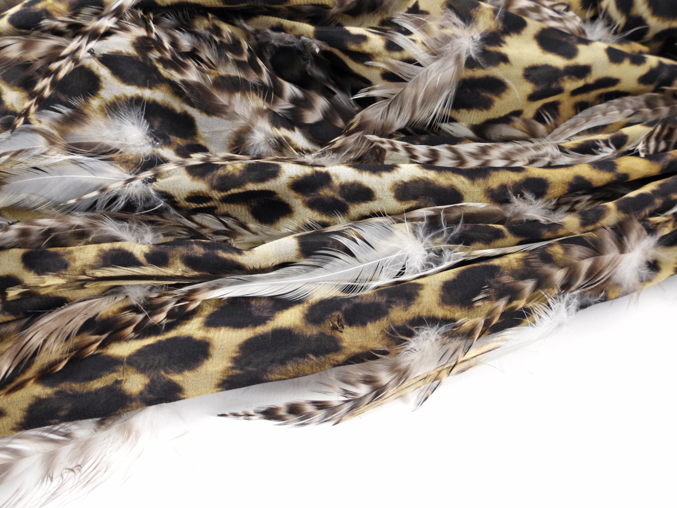 Giambattista Valli Haute Couture Leopard Print Feather Dress with Detachable Cape - Luxury Evening Gown for Red Carpet, Gala & Special Occasions