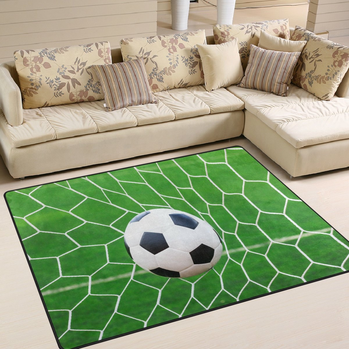 ALAZA Sport Ball Hipster Football Soccer Area Rug - 5'3