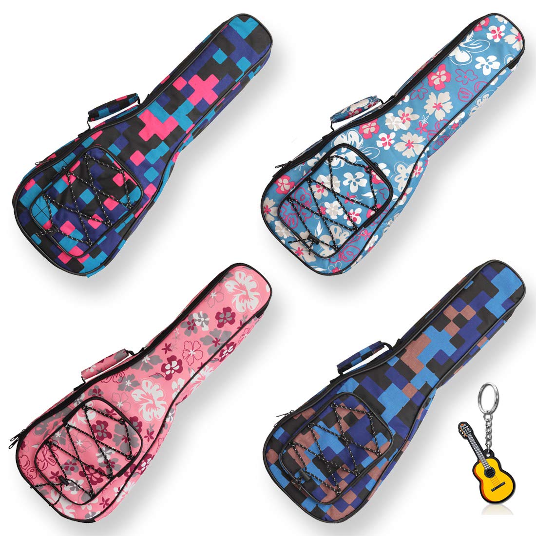 Waterproof 10mm Sponge Ukulele Case - Portable Uke Gig Bag with Accessory Pocket | Travel, Performance & Storage Protection