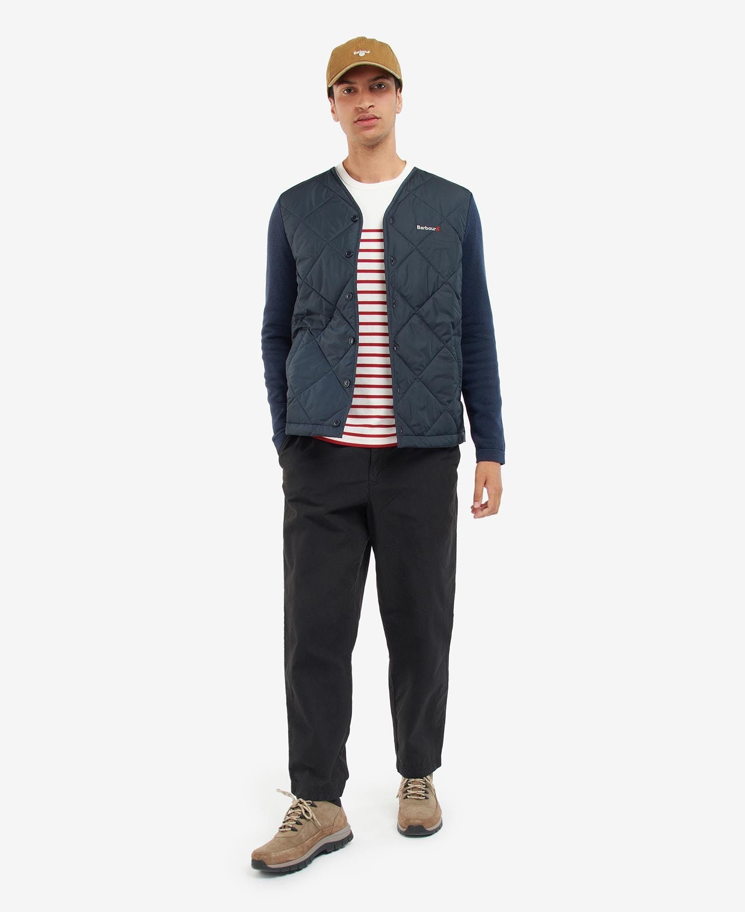 BARBOUR Craghead Quilted Cardigan for Men - Classic Navy Blue Lightweight Jacket - Perfect for Outdoor Activities, Casual Wear & Smart Office Attire