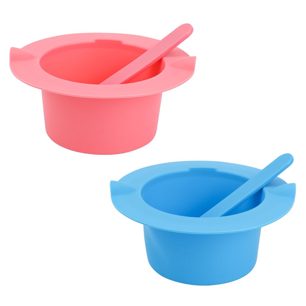 2 Pack Replaceable Wax Warmer Pot with Removable Silicone Bowl - Waxing Machine Accessories for Hair Removal at Home, Salon & Spa Use