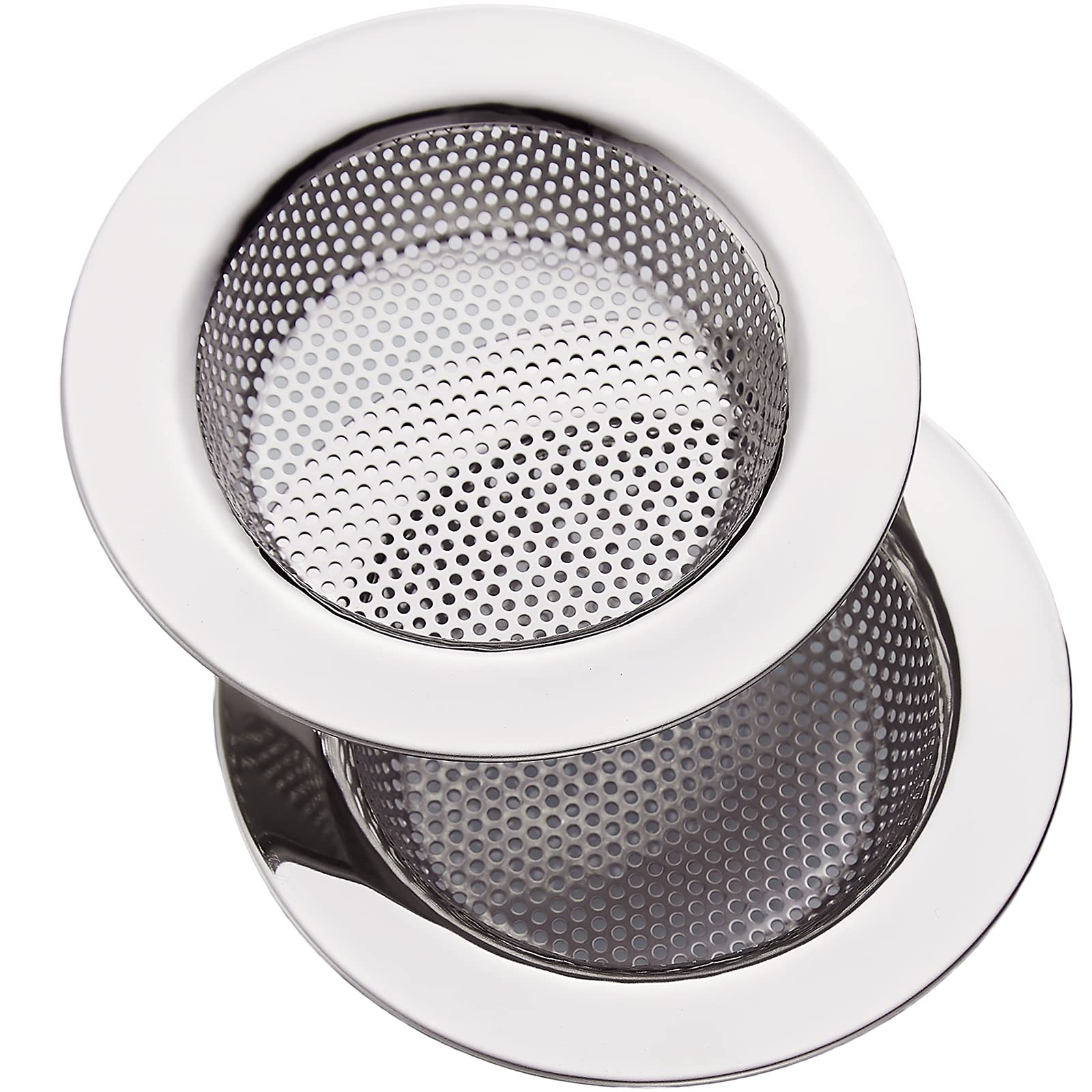 Stainless Steel Kitchen Sink Strainer - 2 Pack Heavy Duty Drain Filter with 4.5
