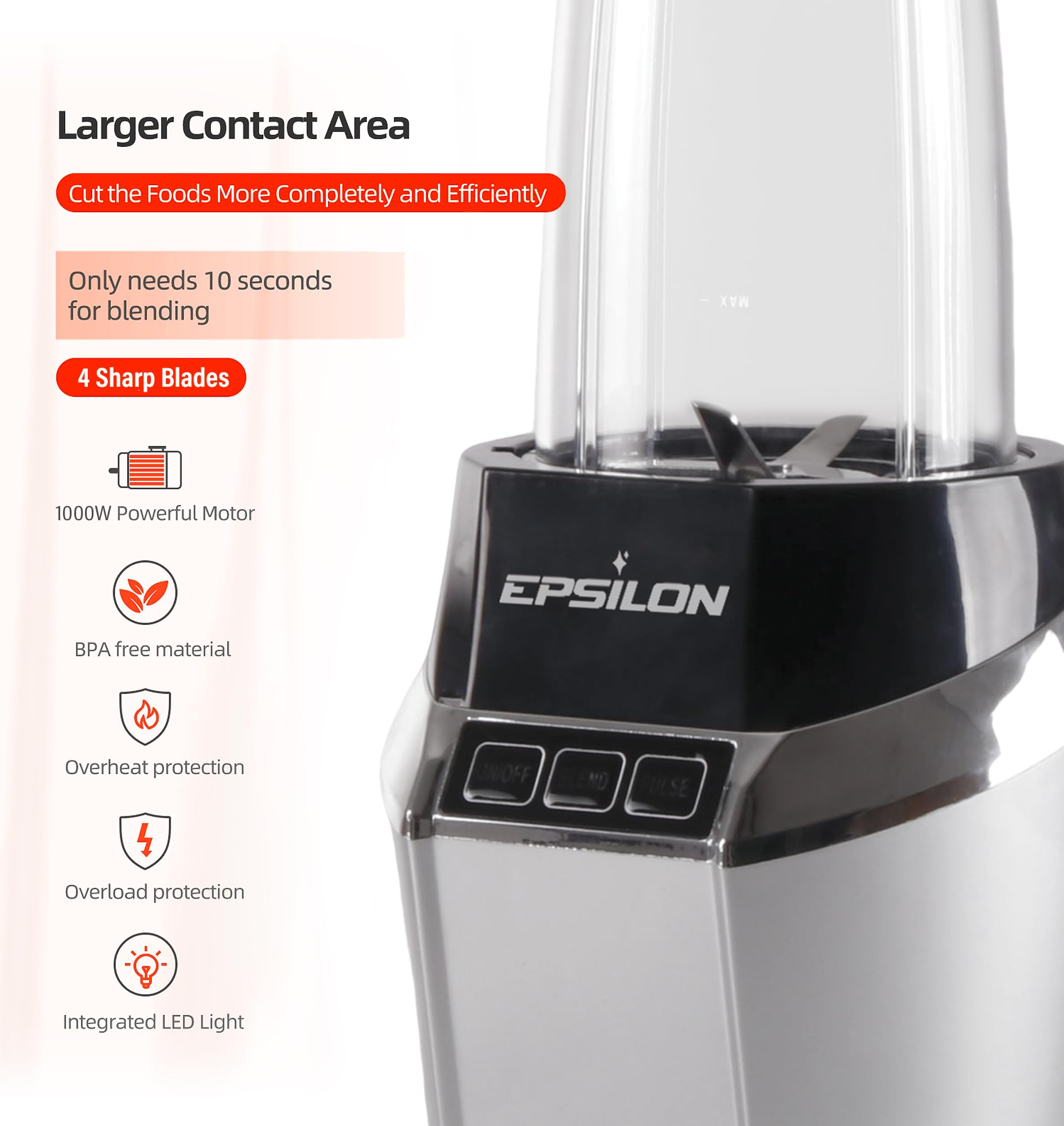 1000W Powerful Smoothie Blender - Portable Personal Blender for Protein Shakes, Frozen Fruits & Ice Crushing - 24oz BPA-Free Travel Cup with Leakproof Lid - LED Display Nutrient Juicer - Perfect for Gym, Kitchen & Outdoor Adventures - Black