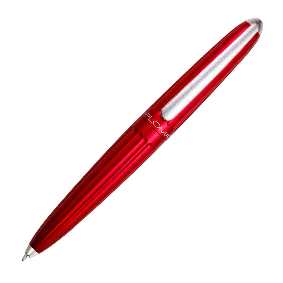 Diplomat Aero Premium Ballpoint Pen - Smooth Writing Red Ink Refillable Pen for Office, Business, Gifts & Everyday Use