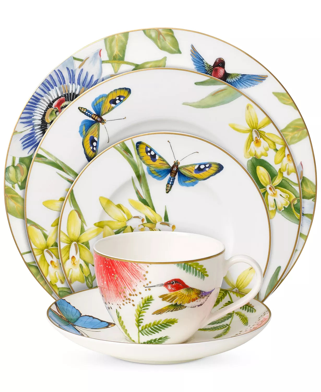 Amazonia Anmut Elegant 5-Piece Place Setting Set - Perfect for Fine Dining, Dinner Parties & Special Occasions