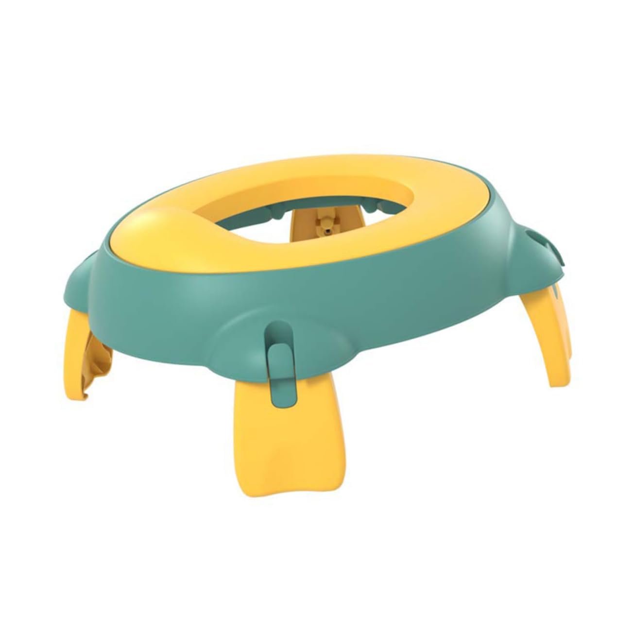 Hohopeti Portable Folding Potty Seat for Toddlers - Reusable Travel Toilet Chair for Boys & Girls - Indoor & Outdoor Use - Perfect for Camping, Road Trips & Travel - Yellow