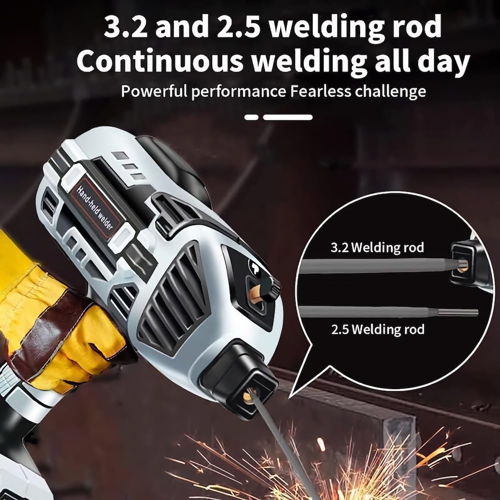 Portable Welding Machine 20-120A with 6 Adjustable Gears, Handheld Welder Gun for 1/16