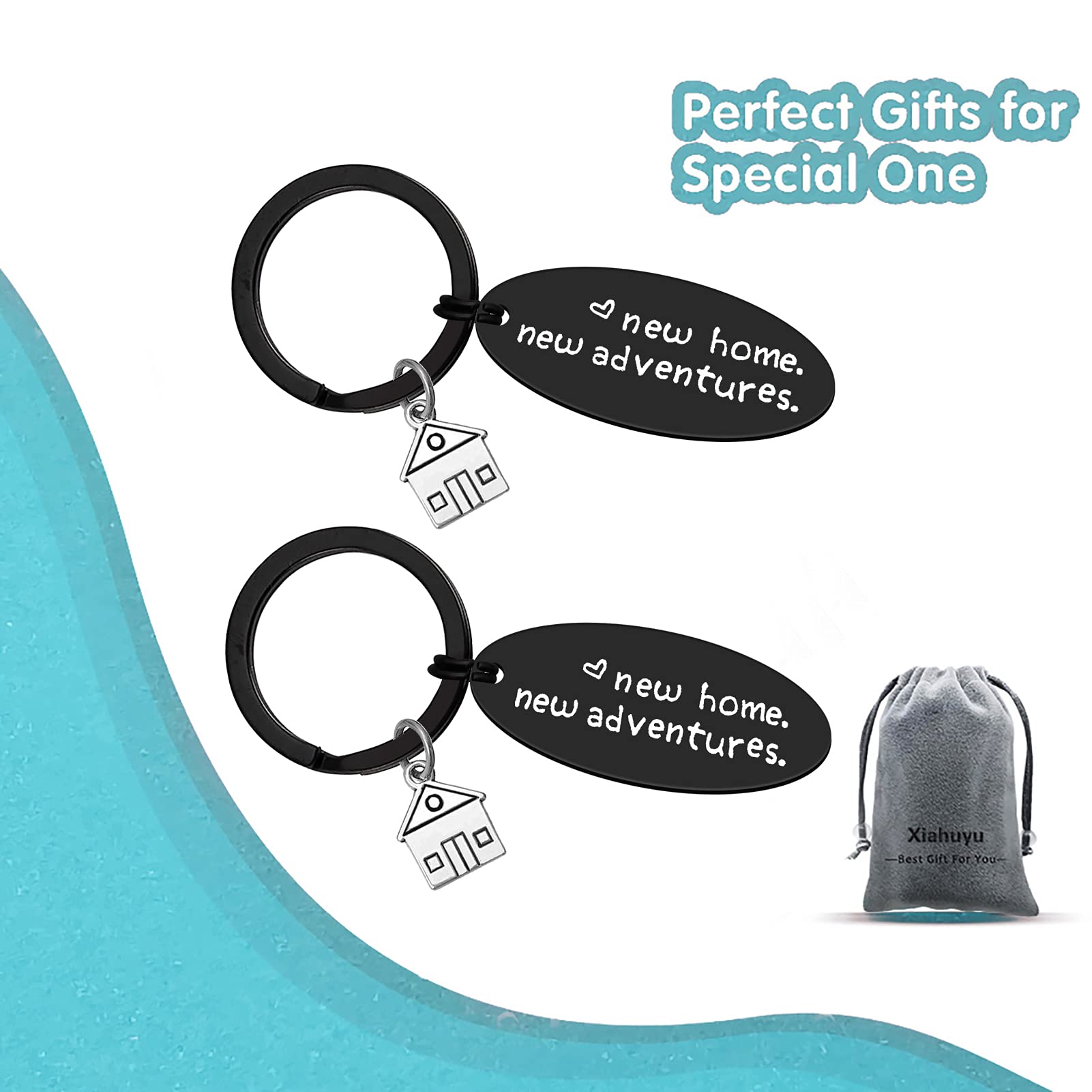 Xiahuyu New Home Keychain - Housewarming Gift for New Homeowners, First Home & Moving In Present - Perfect for House Keys, Welcome Gifts & New Home Decor