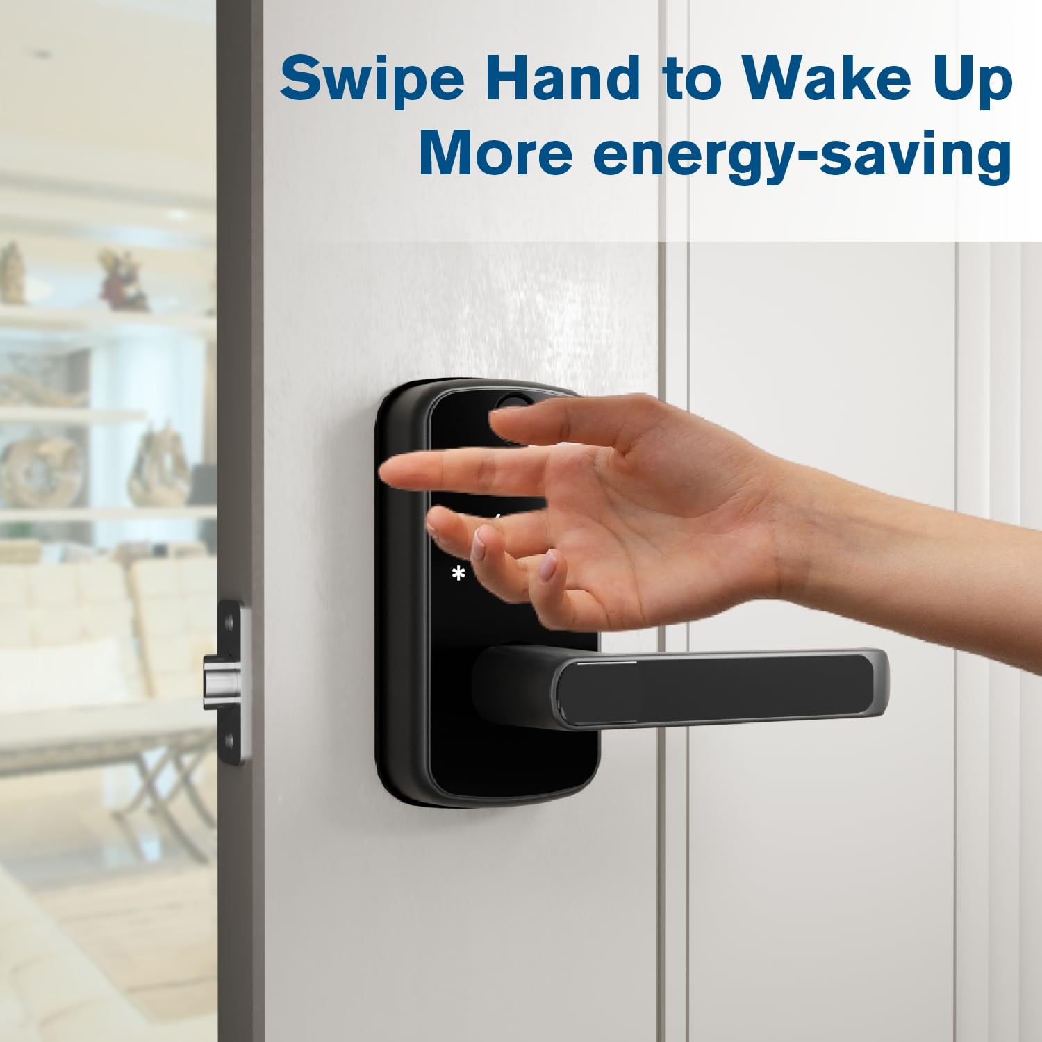 Olumat Smart Keyless Entry Door Lock with Fingerprint & Keypad - WiFi App Controlled Digital Deadbolt for Front Doors - Secure Smart Lock for Homes, Offices, Garages & Rentals | Ideal for Hands-Free Access, Vacation Rentals & Smart Home Integration