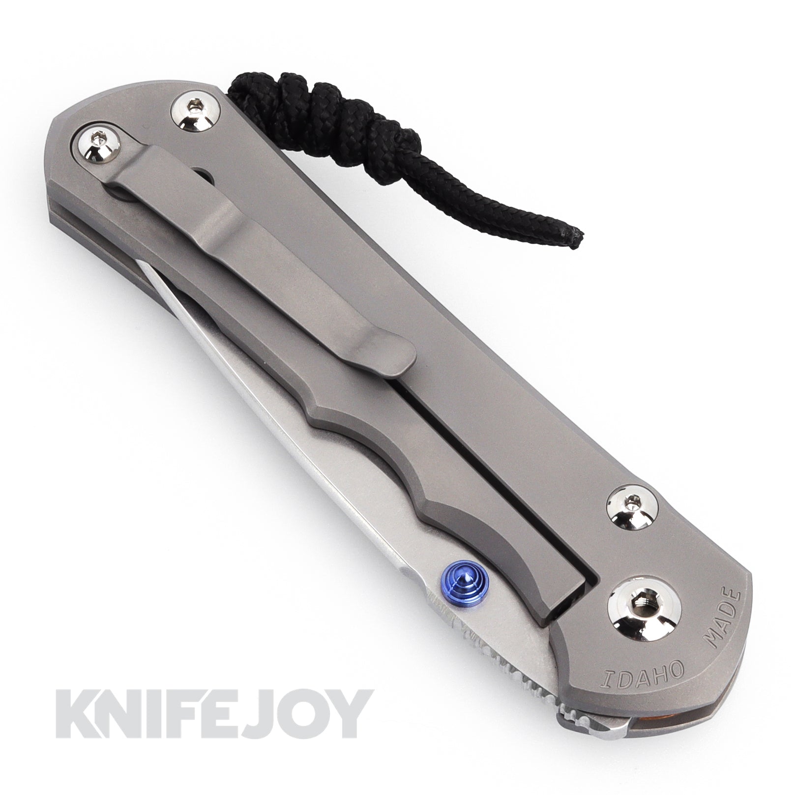 Chris Reeve Knives Large Inkosi Plain Drop Point Magnacut Blade - Glass Blasted Titanium Handles | Premium EDC Folding Knife for Outdoor, Camping & Survival