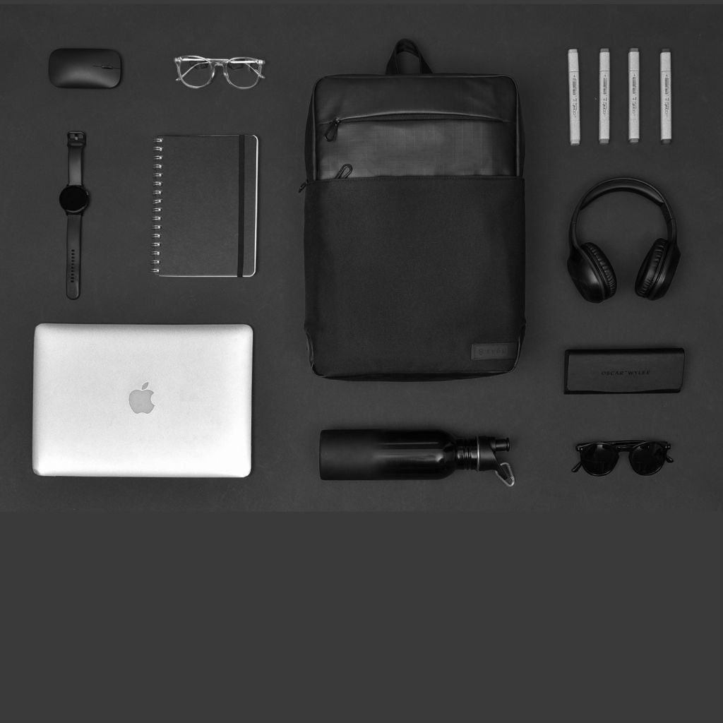 Evol Byron 15.6 Inch Laptop Business Backpack - Black | Water-Resistant Work Bag for Men & Women | Perfect for Office, Travel & School