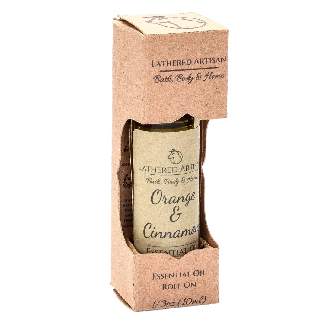 Alcohol-Free Citrus Spice Essential Oil Perfume - Orange & Cinnamon Roll-On | Natural, Vegan, Paraben & Phthalate Free | Handcrafted Plant-Based Cologne for Aromatherapy, Stress Relief & Daily Fragrance