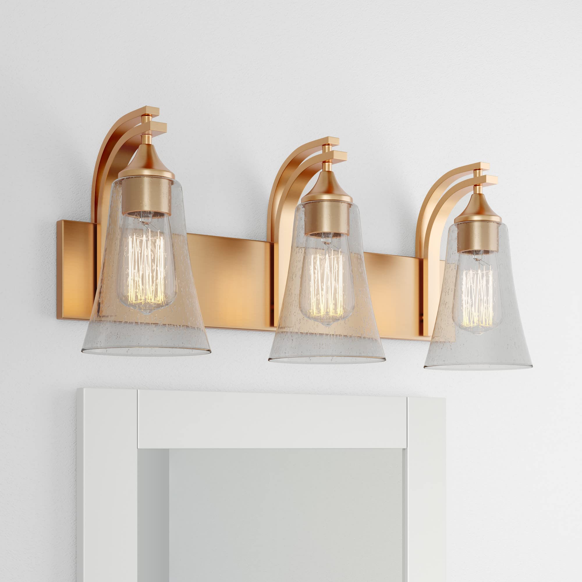 Millennium Lighting Natalie Metal 3-Light Bathroom Vanity Light Fixture - Matte Black Finish for Modern Bathroom, Powder Room or Dressing Area