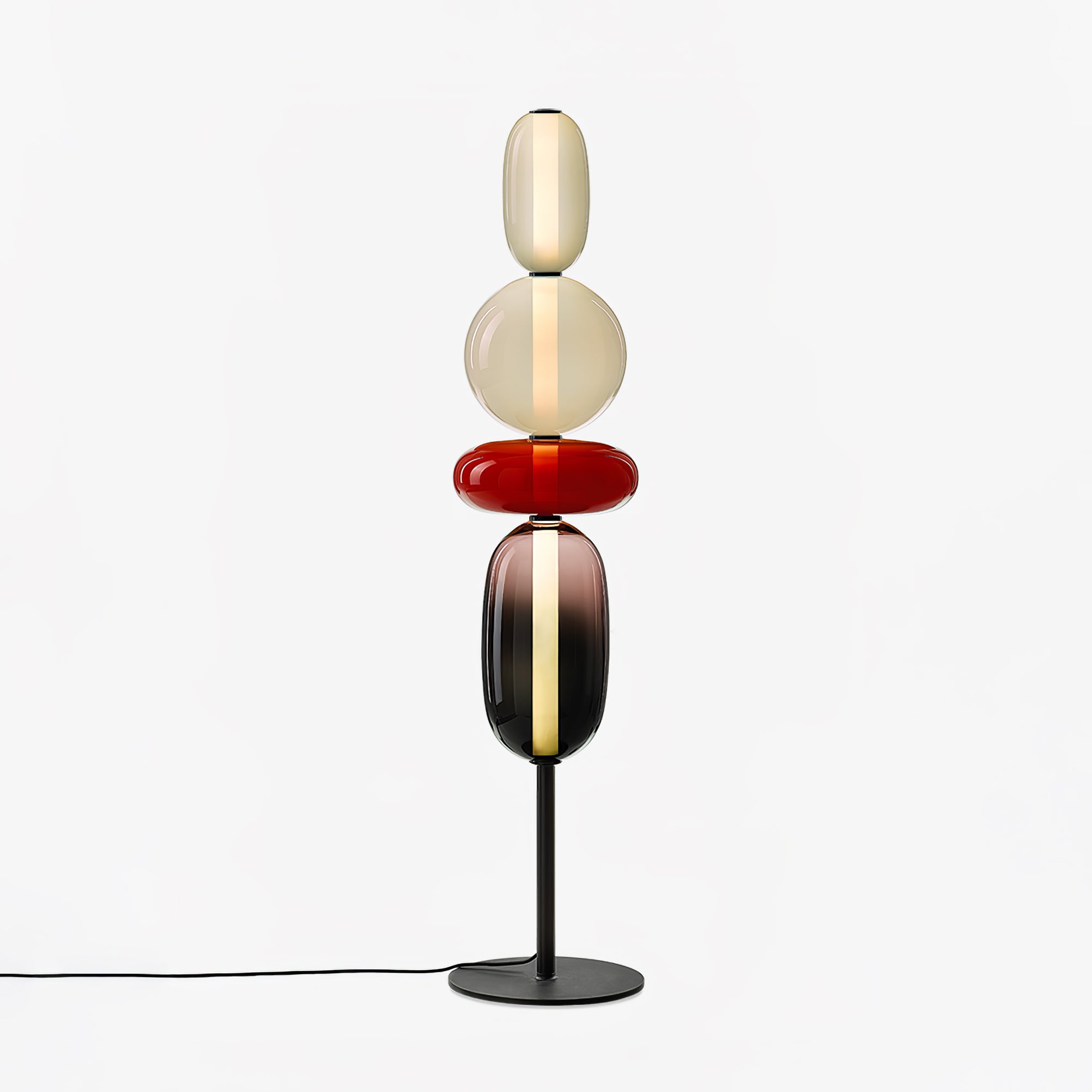 Candied Glass Floor Lamp - Modern LED Standing Light for Living Room, Bedroom, and Office Decor