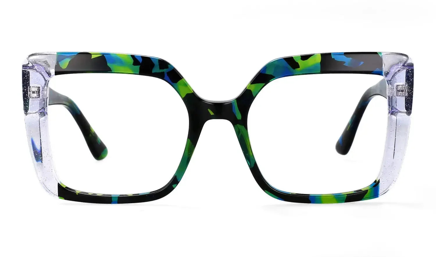 CCspace Women's Full Rim Square Thick Acetate Eyeglasses Frame 56956 - Stylish & Durable Glasses for Work, Reading & Fashion