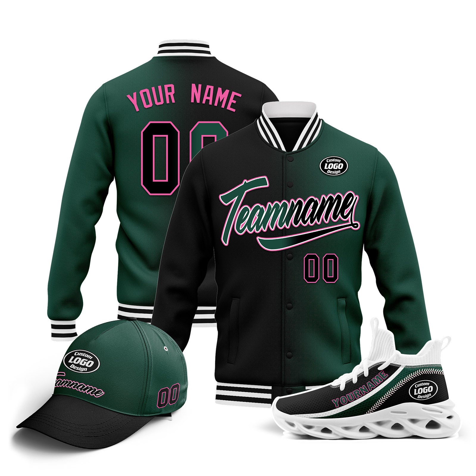 Custom Jacket, MaxSoul Shoes & Hat Combo - Personalized Outfit Set D028016 | Perfect for Streetwear Fashion & Gift Giving