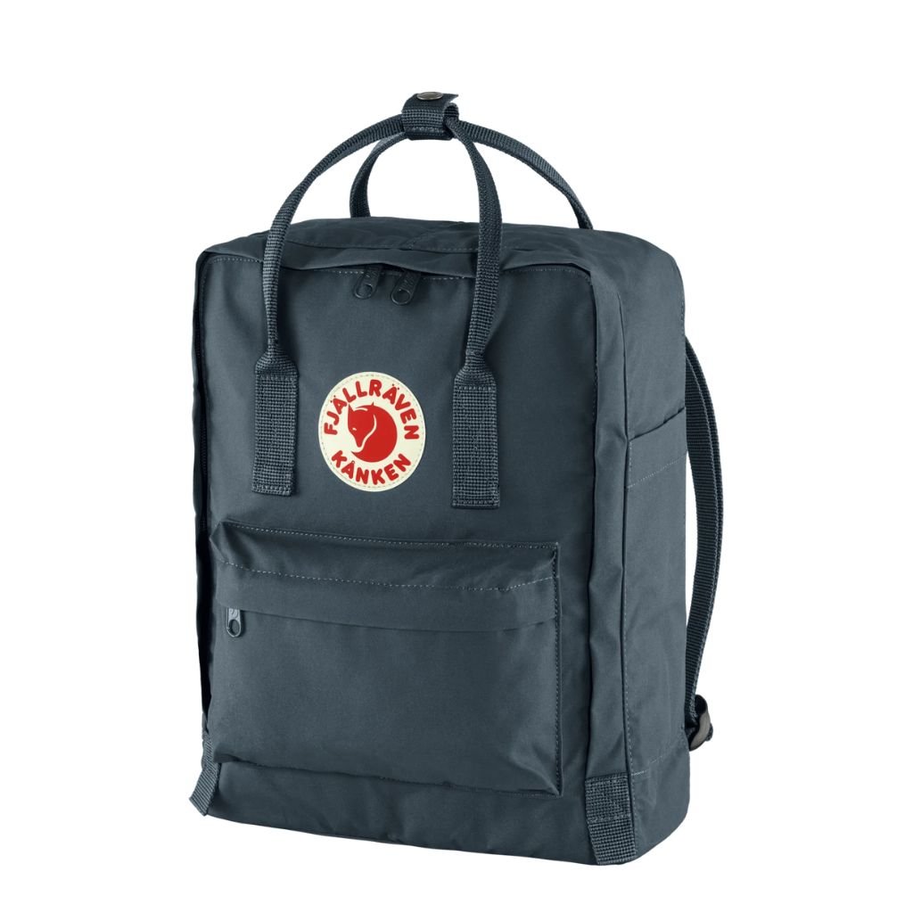 Fjallraven Kanken Backpack - Water-Resistant 16L Laptop Backpack for Women & Men, Navy Blue - Perfect for School, Travel, and Outdoor Adventures