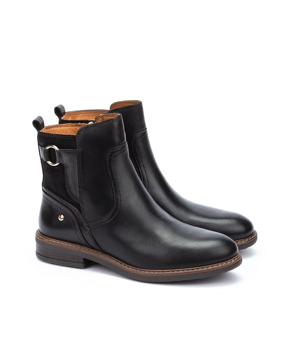 PIKOLINOS Women's Leather Flat Ankle Boots - Comfortable Aldaya Style for Casual Wear & Everyday Outfits | Perfect for Office, Shopping & Fall Fashion