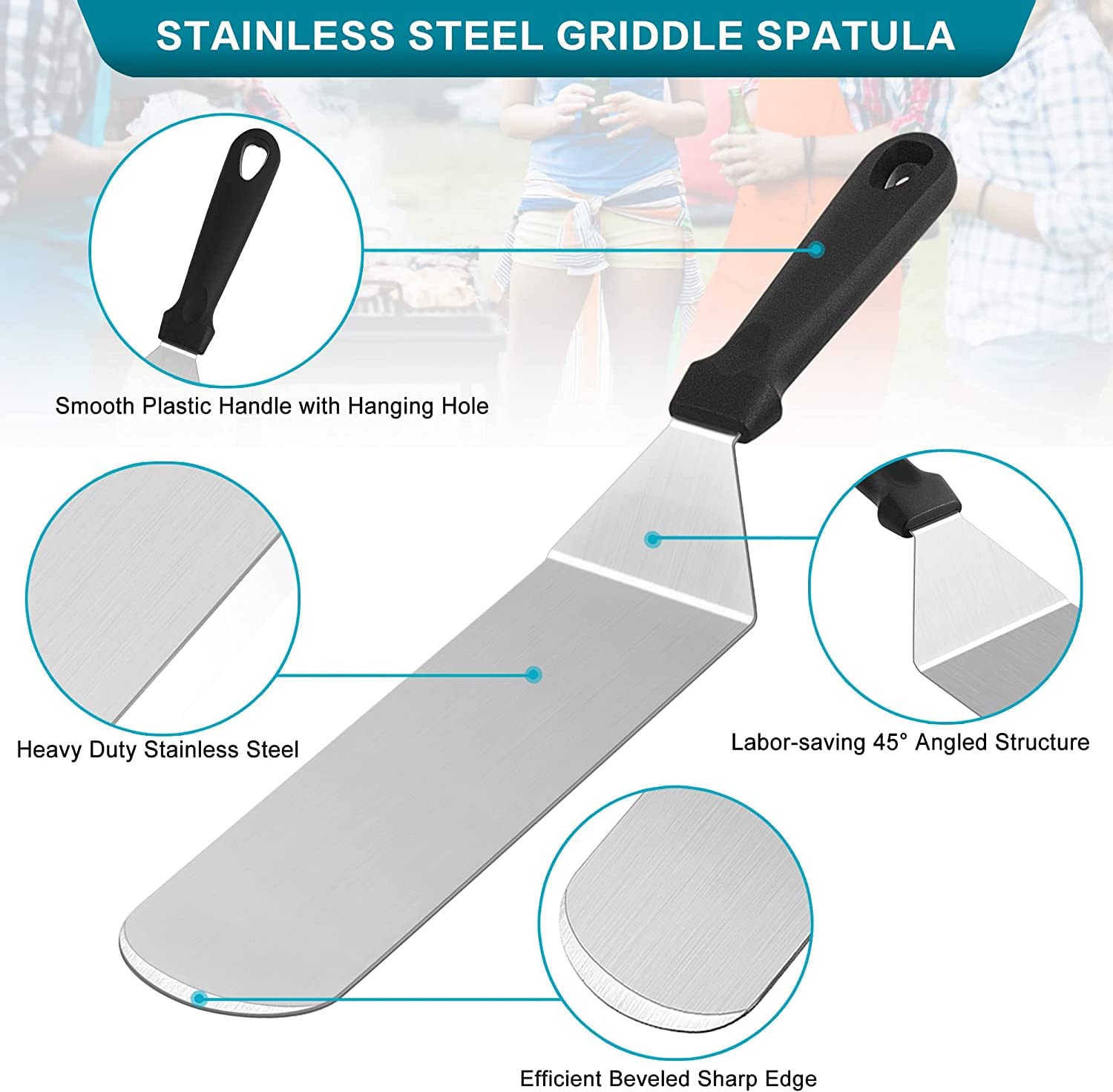 **Leonyo 26-Piece Stainless Steel Griddle Accessories Set – Professional Grill Tools with Spatula, 2 Melting Domes, Burger Press for Cast Iron Flat Top, Teppanyaki & Outdoor BBQ – Perfect for Backyard Cookouts, Camping & Tailgating**