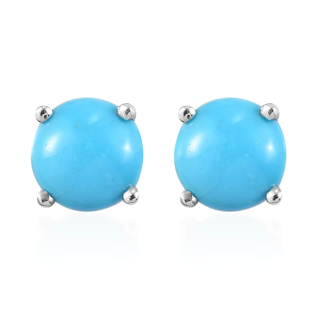 Natural Blue Sleeping Beauty Turquoise Stud Earrings - 925 Sterling Silver Western Jewelry for Women | Birthday Gifts, Cowgirl Fashion Accessories for Everyday Wear & Special Occasions