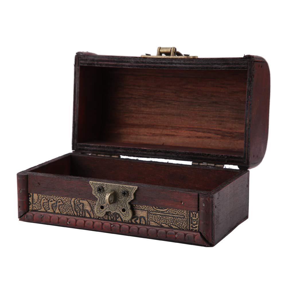 Zerodis Small Wooden Jewelry Box with Code Lock - Durable Jewelry Storage Organizer for Earrings, Brooches & Rings | Scratch-Free Display & Secure Protection for Home, Travel & Gift Giving
