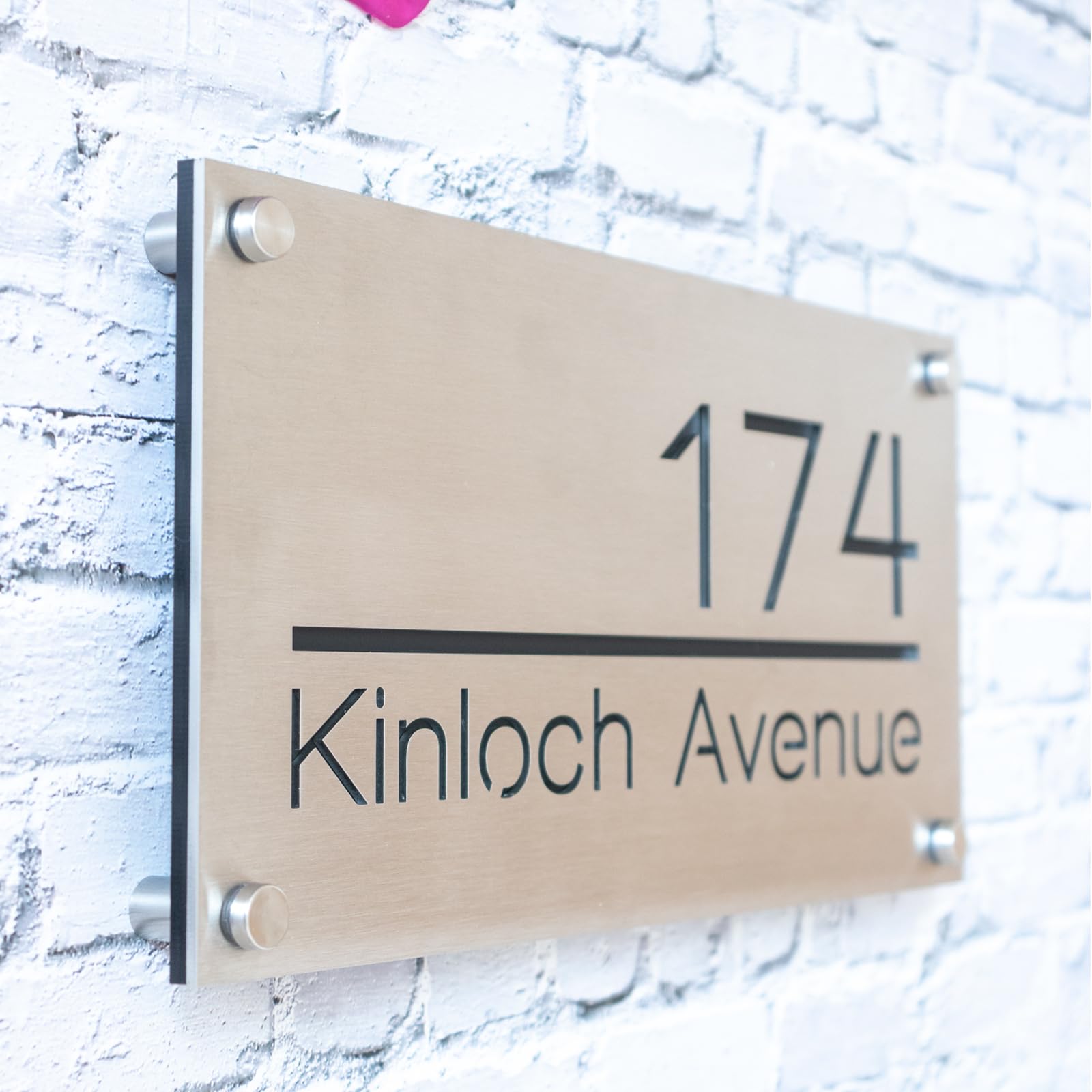 Custom 304 Stainless Steel Modern House Numbers - Durable Outdoor Address Plaque Sign for Home & Business (Perfect for Front Door, Mailbox, Fence & Garden Decor)