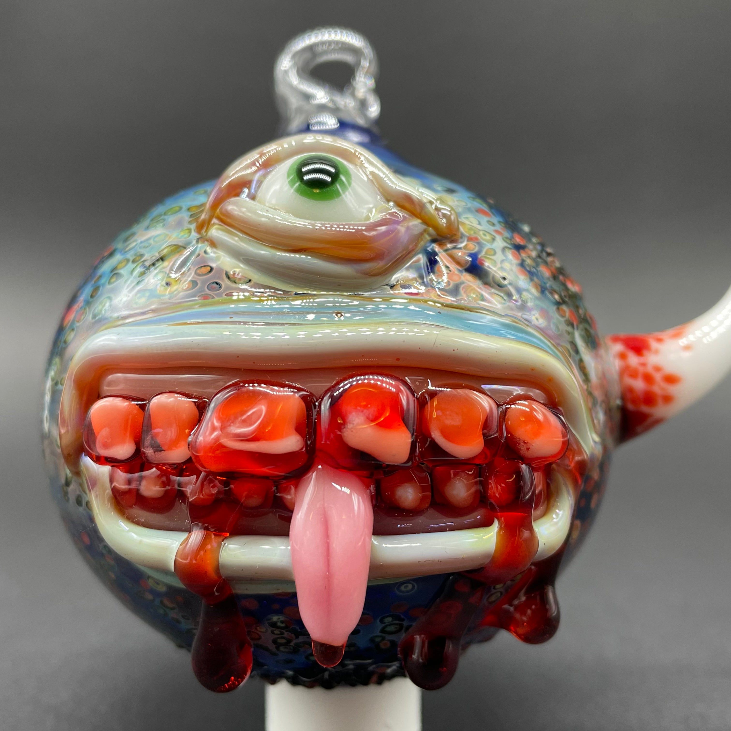 Beware I Bite Halloween Ornament - Funny Scary Decor for Halloween Party, Home, Office & Outdoor Decorations